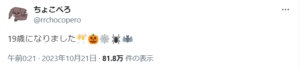 ちょこぺろの誕生日投稿